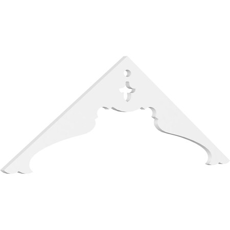 Ekena Millwork Pitch Heath Architectural Grade PVC Gable Pediment, 60"W x 20"H x 1"P (8/12) GPP060X020X100HEA